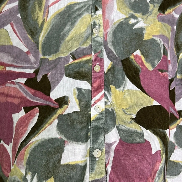 TAHARI 100% Linen Button Down Shirt - Picture 6 of 6